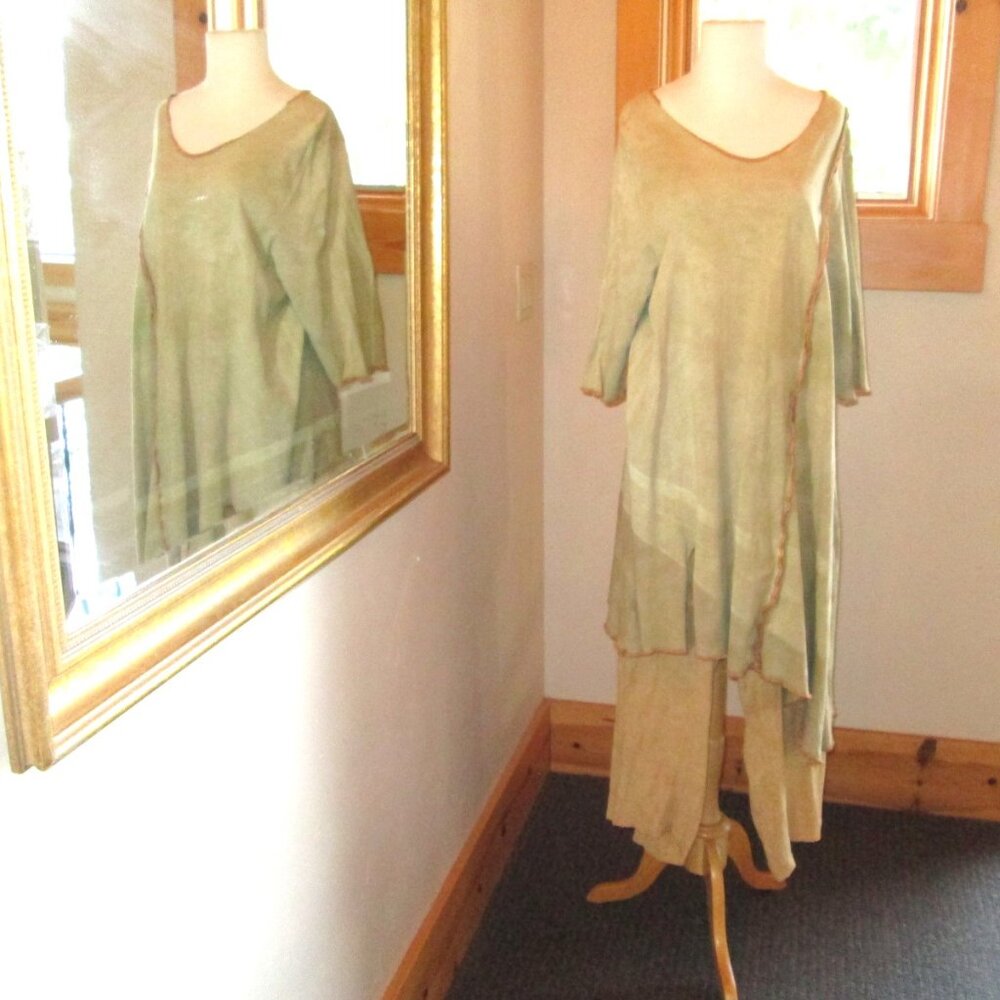 Steel Pony Asymmetrical Dress, Oh My Gauze Pants & Kusnadi Button Front Top - Picture 7 of 12
